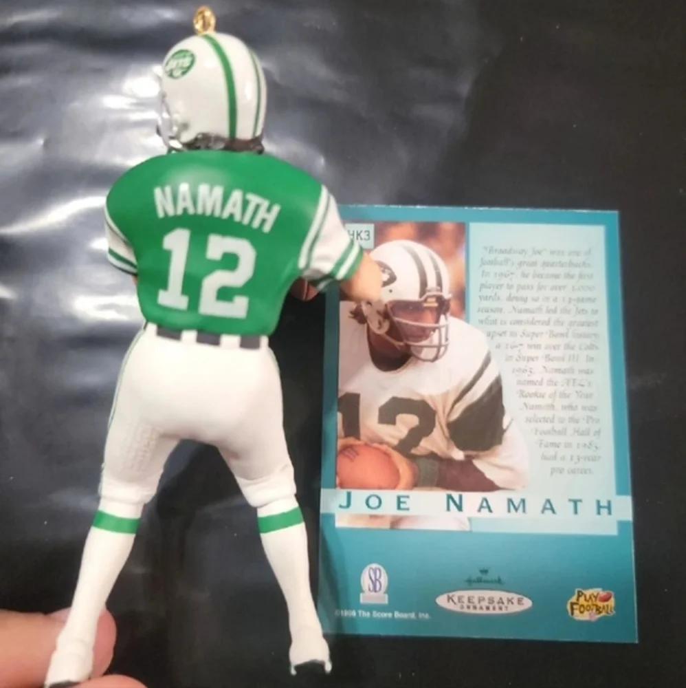 JOE MONTANA/Joe Namath Hallmark Figurine 1995 and 1997 Original‎ Boxes